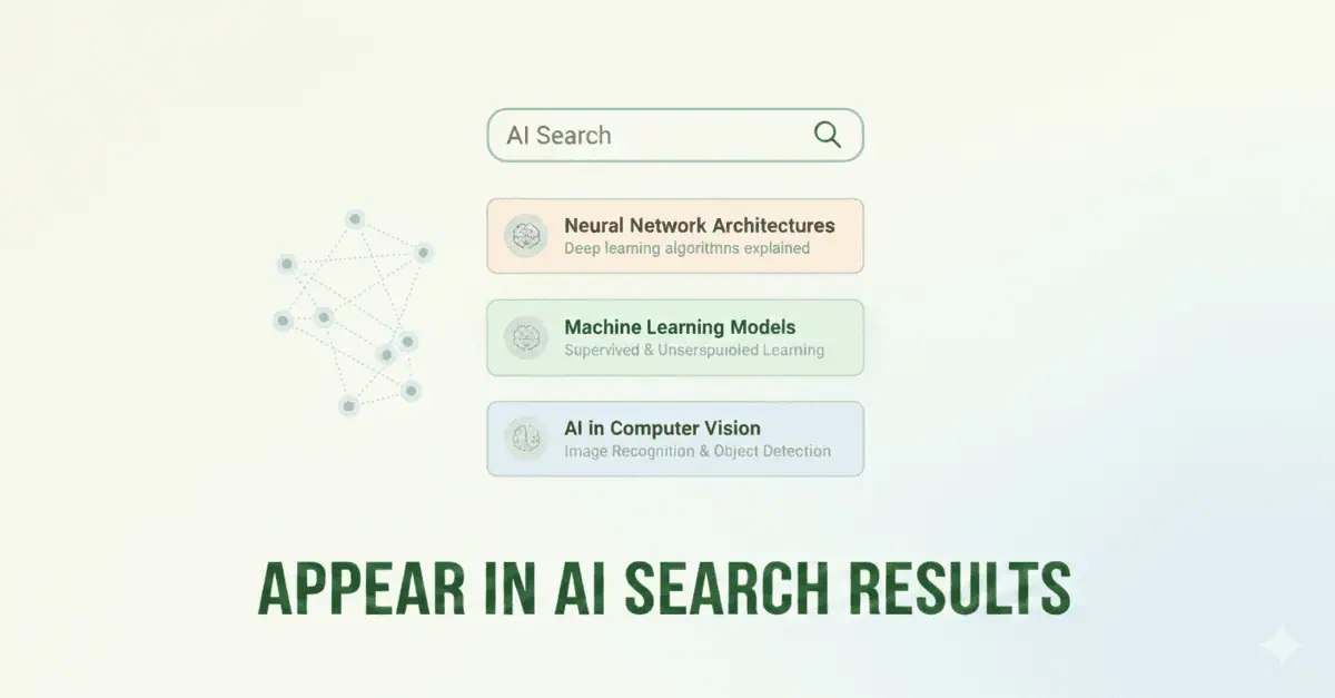 how to appear in ai search results