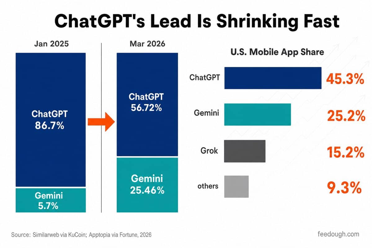 Competitive Market Share: Gemini vs ChatGPT