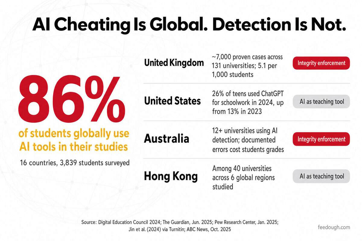 Global AI Cheating Trends and Regional Differences